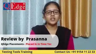 #Testing #Tools Training & #Placement  Institute Review by Pamuru Prasanna | @qedgetech Hyderabad