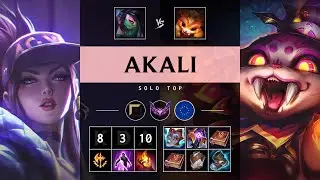 Akali Top vs Gnar - EUW Master Patch 25.07