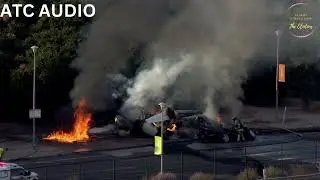 5 DEAD AFTER PLANE CRASH HITS CAR NEAR FALCON FIELD IN MESA | Air Traffic Control Audio