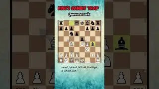 King's Gambit-Queen Trap|Fastest Win|Beginner's Tactics/Tricks#chess #yazhgamestudio#chessstrategies