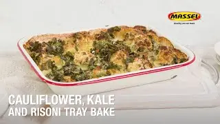 Creamy cauliflower, kale and risoni tray bake with Massel Liquid Vegetable Stock