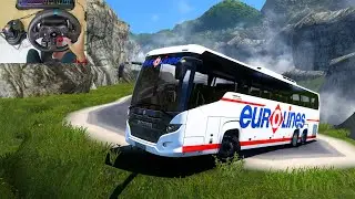 Smooth Bus Driving through Extreme Dangerous roads of peru | #ets2 | Logitech G29 Setup