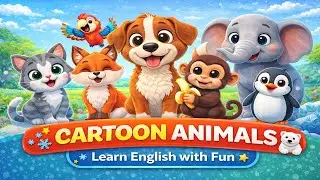 Popular Cartoon Animals 🐶 | Kids Learning