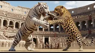 WILD BEAST BATTLE: White Tiger vs Leopard Epic Arena Showdown in India | WILDCRAFT COMBAT