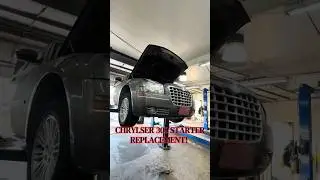 CHRYLER 300 starter replacement. Don&rsquo;t remove the rack and pinion. #twistedgearheadz #mechanic #wow