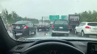 495 West Beltway Flooded near 95N -  9/10/20 Washington Beltway Traffic