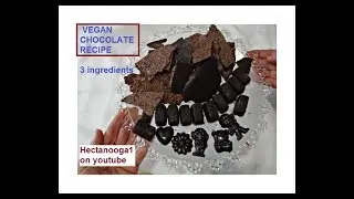 VEGAN CHOCOLATE recipe -  3 ingredients - Easy: how to make your own chocolate, gluten free