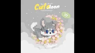 Cute Moon Puppy Dog NO. 8982 Building Blocks Set 🌙🐕🩶