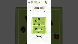 Brain challenge level 220 We must score a goal, Solution Walkthrough