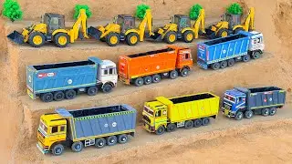 JCB 5CX and Tata truck 2518 parking video | tractor jcb video | jcb video | jcb tractor cartoon