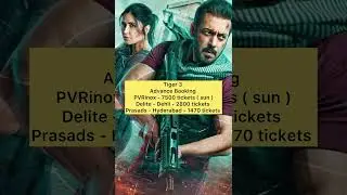 Tiger 3 Advance Booking Sunday 🔥🔥🔥 | #tiger3 #salmankhan