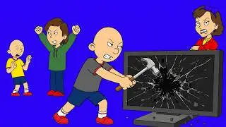(REUPLOAD) Classic Caillou Smashes The TV / Caillou Gets Framed / Classic Caillou Gets Grounded