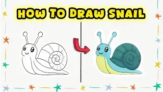 How to Draw a Cute Snail &ndash; Easy Channel Mascot Drawing Tutorial