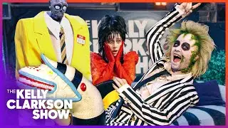 Kelly Clarkson & Band React To Incredible 'Beetlejuice' Halloween Transformation | Behind The Scenes