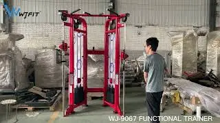 WJ-9067 Cable Crossover Machine Adjustable Pulley System Multi Functional Trainer