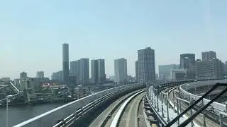 Yurikamome Train on Rainbow Bridge, Tokyo