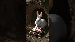 Injured Turtle Helped a Rabbit #help #animals #ytshorts #turtle #rabbit #shorts #youtubeshorts