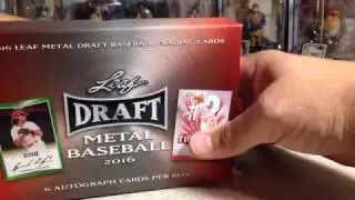 Opening 2016 Leaf Draft Metal Baseball Cards Box #4 thank you Mr. M!!!