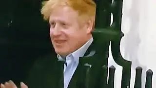 Boris Johnson clapping in reptilian shapeshifter way!