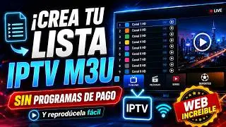 Cómo Crear una Lista IPTV M3U Gratis y Reproducirla Online | Sin Instalar Programas