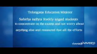 TS inter|sabitha indra reddy  about inter exams 2020|inter Exams News|geography exam date|