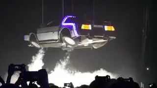 McBusted Live @ Manchester Arena - The DeLorean landing on the B-stage