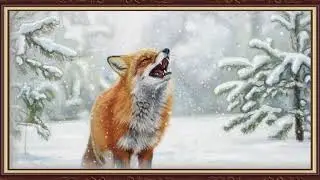 A fox in winter | Beautiful Painting Slideshow | Artistic Visuals for TV Display | Screensaver
