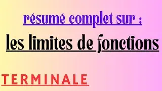 Les limites de fonctions en terminale avec tous les cas possibles 