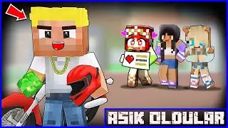 ŞEHİRDEKİ TÜM KIZLAR YAKIŞIKLI MOTORCU EFEKANA AŞIK OLDU 😂 - Minecraft