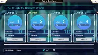 Another Eden 2.7.500 Battle Simulator (Boss Rush) Trial to Light the Darkness of Time Stages 1 to 4!
