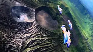 Epic Flight Over an Active Volcano in Indonesia