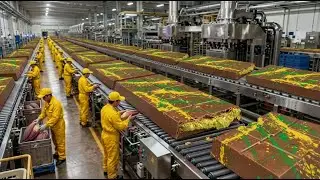 Inside a Dubai Kunafa Chocolate Factory | Chocolate Manufacturing | Process Flow