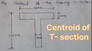 centroid of T section#engineering mechanics telugu lecture#centroid calculation in telugu