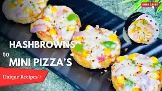 Cheesy Mini Pizza Using Hashbrowns | Super Quick Snacks Recipe | Pizza without Pizza Base 