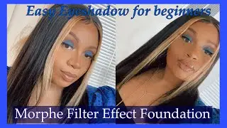 Morphe Filter Effect Foundation Review| Easy 2 color Blue eyeshadow for beginners