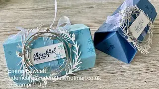 How to make a cute origami roll up box using Stampin’ Up! Sparkle of the Season bundle