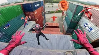 What If IronMan Rescue Team Spider-Man In Abandoned Container Area & Meet Worker Serbian(Action POV)