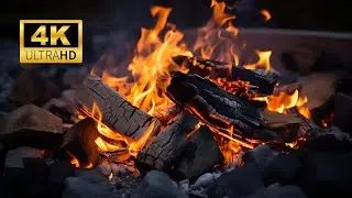 Cozy Lakeside Campfire | Relaxing Fire Sounds for Deep Sleep 2 HR