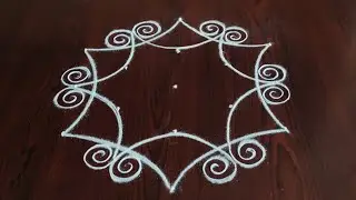 2 beautiful daily kolams (5×3) dot's.... simple daily rangolis