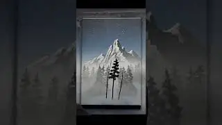 Winter landscape painting #spraypaint #painting #art #winter #shorts