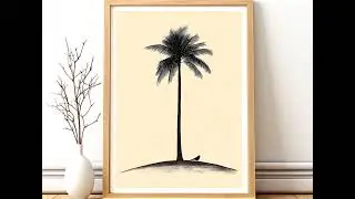 Minimalist Islamic Palm Tree Wall Art | Bring Serenity & Spiritual Vibes to Your Home Decor...