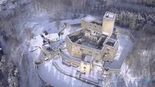 Medieval Castle aerial footage