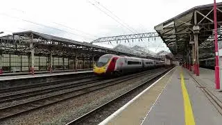 Class 390 - Virgin Pendolino - At Speed - Crewe - 13.08.2018