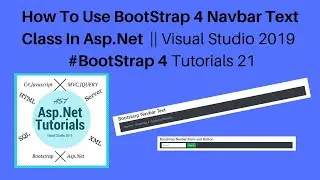 How to use bootstrap 4 navbar text class in asp.net || visual studio 2019 