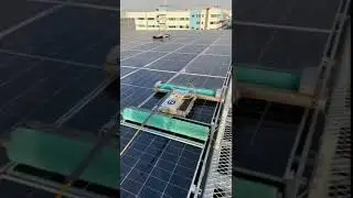 100% autonomous solar clean robot. #pvcleaningrobot #solarcleaningrobot #solarenergy #solarcleaner