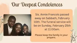 Celebrating the Life of Sis. Anne Francois | February 25, 2024