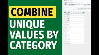 How to Combine Unique Values by Category in Power Query