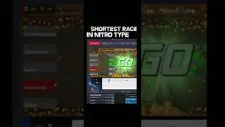 Shortest race in nitro type!!!#shorts #viral #nitrotype