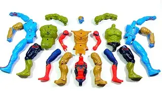AVENGERS SUPERHERO..THANOS ARMOR vs HULK SMASH vs CAPTAIN AMERICA vs RED SPIDERMAN.. 