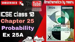 Concise mathematics class 10, Chapter 25, Probability, Ex 25A